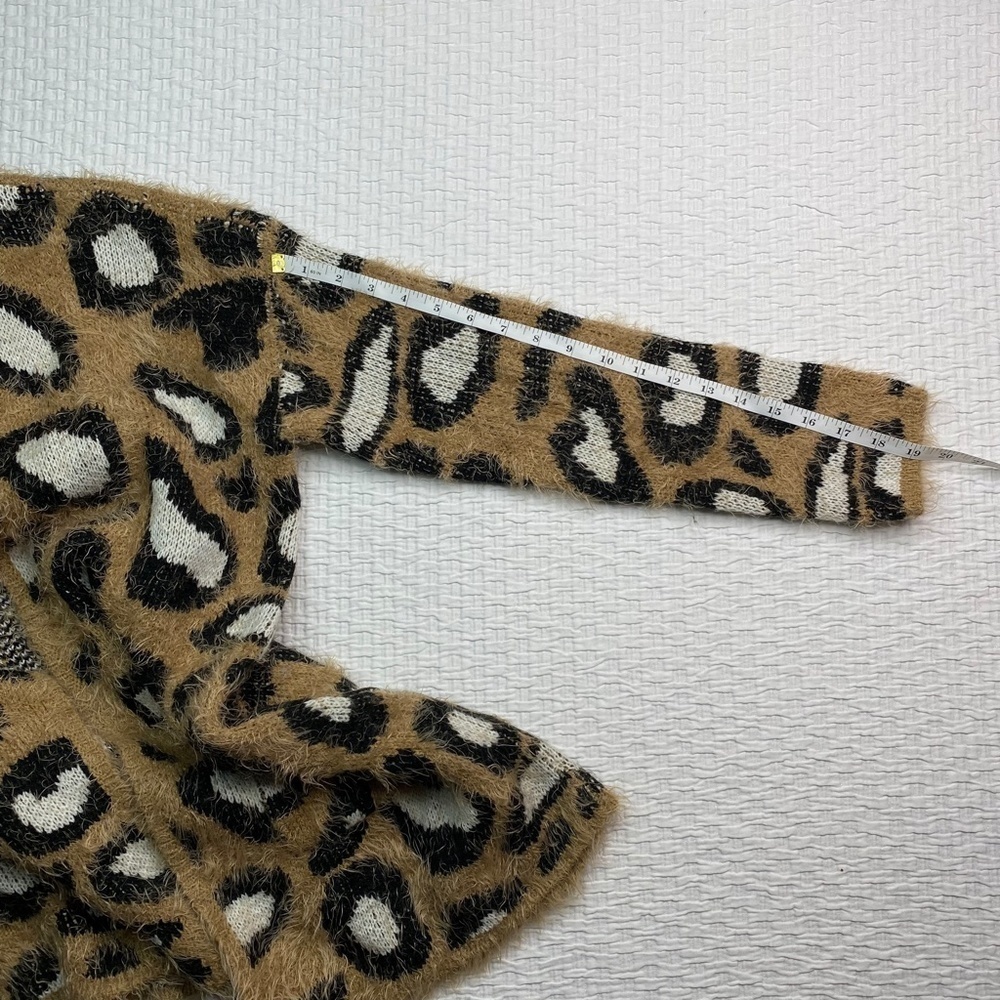 Show Me Your Mumu Cozi Cardi Golden Ears Eyelash Cardigan Womens S Cheetah Print View 6